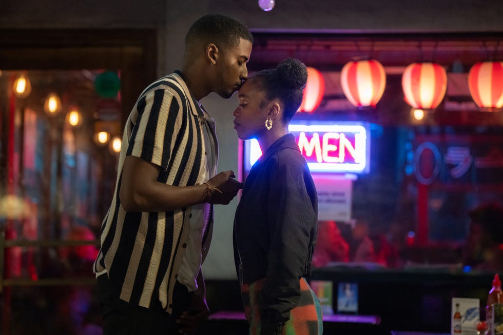 forever. (l to r) michael cooper jr. as justin edwards and lovie simone as keisha clark in episode 108 of forever. cr. elizabeth morris/netflix © 2024