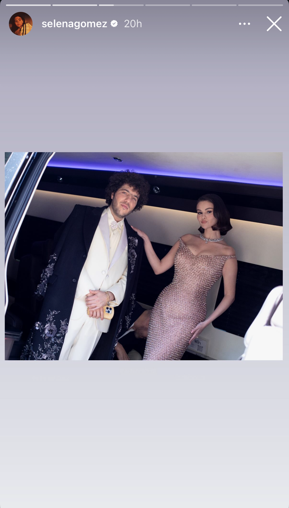 selena gomez and benny blanco at the 2025 oscars