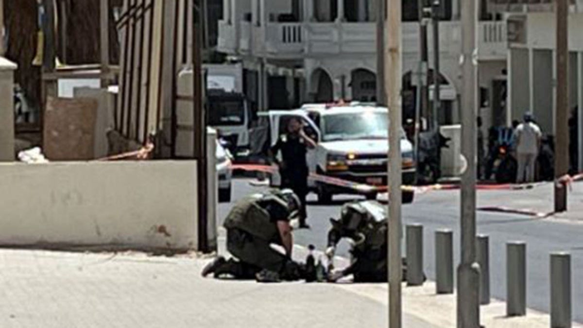 Israeli police near the U.S. Embassy in Tel Aviv