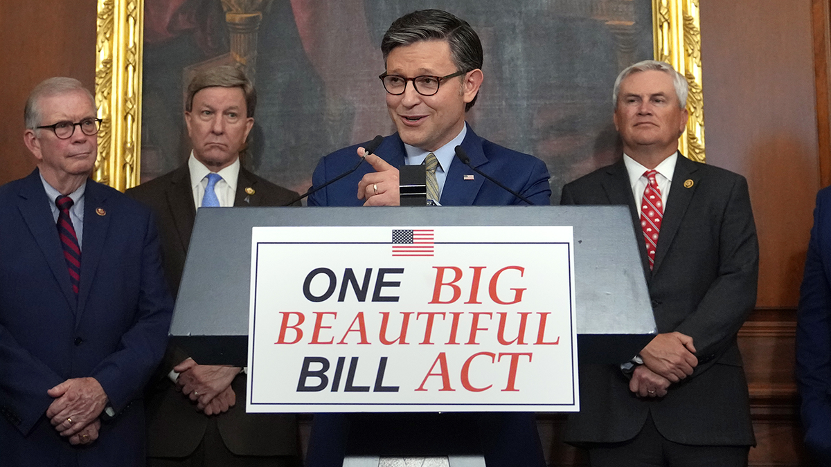 House Speaker Mike Johnson and House Republicans celebrated passing Trump's "big, beautiful bill" on Thursday.