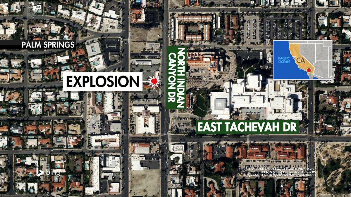 Explosion in Palm Springs, CA map