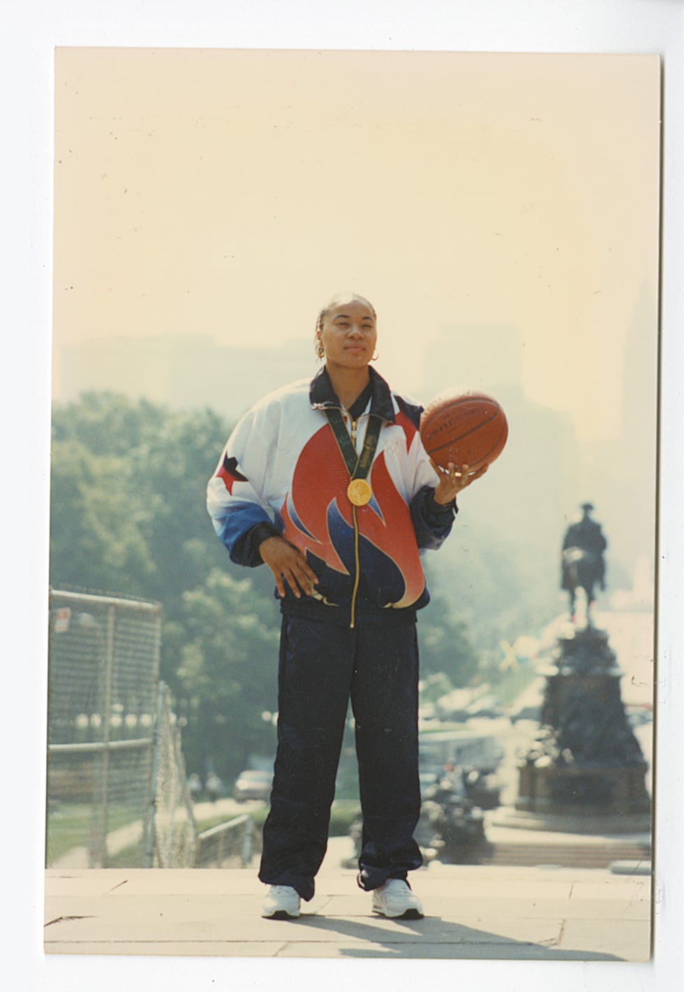 staley in philadelphia with her olympic gold medal