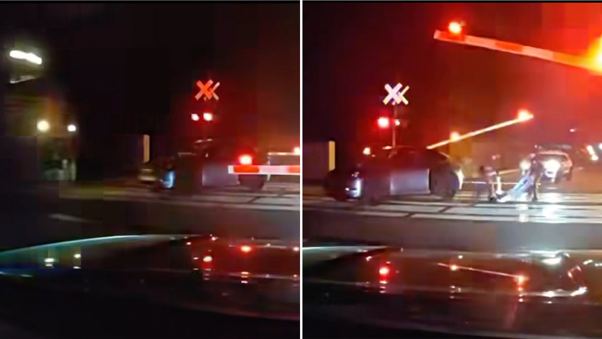 Piscataway Township Police Department officer save a man from an oncoming train