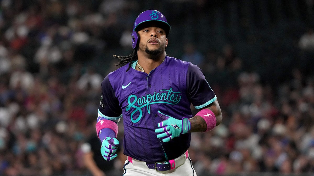 Ketel Marte looks on
