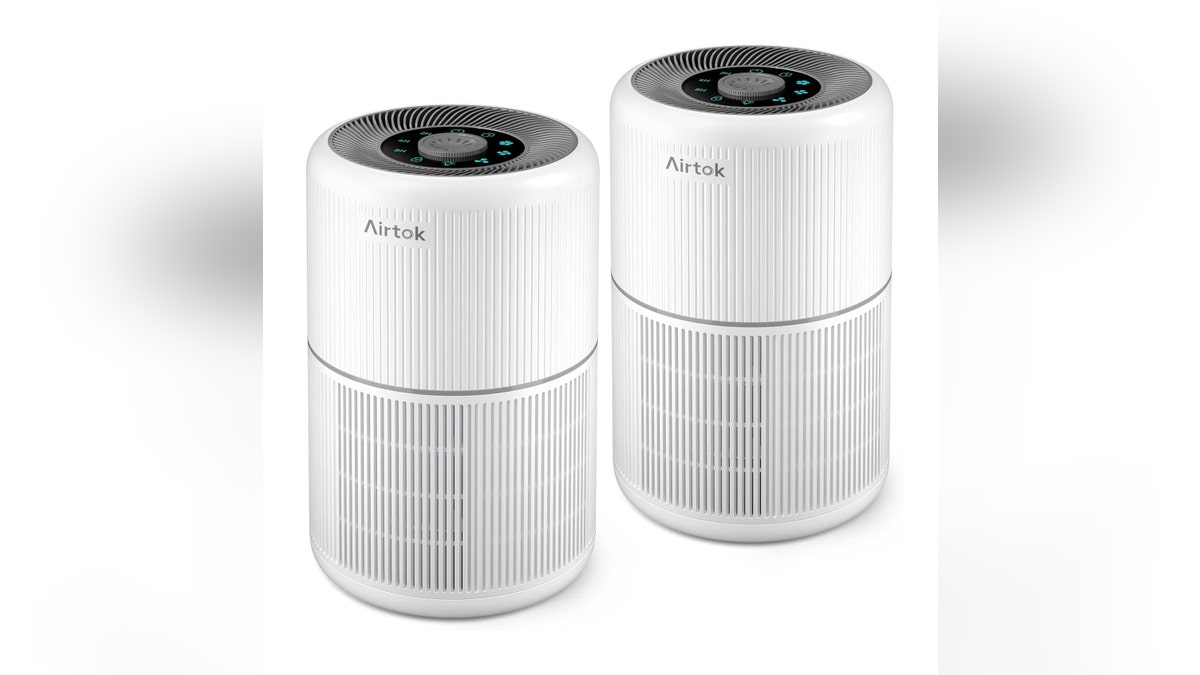Clean the air in multiple rooms with a two-pack of air purifiers. 