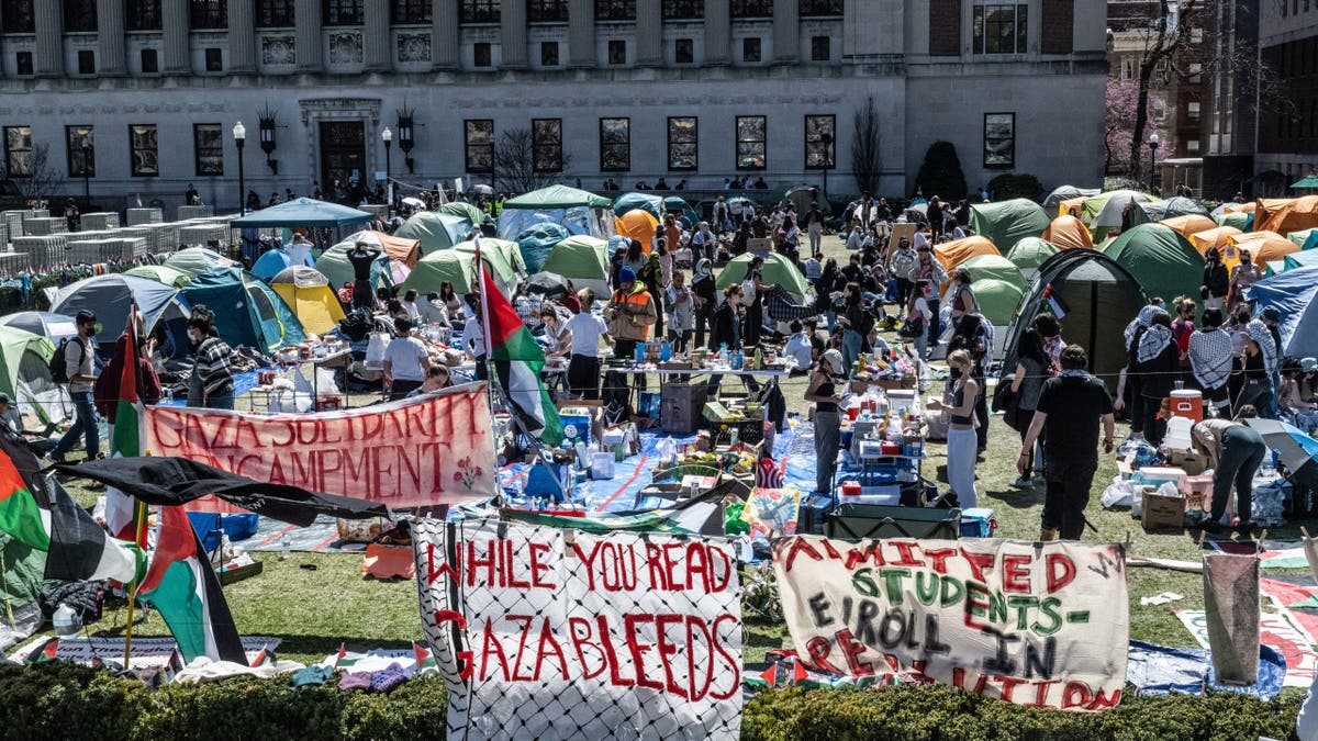 anti-Israel encampment at Columbia, April 2024