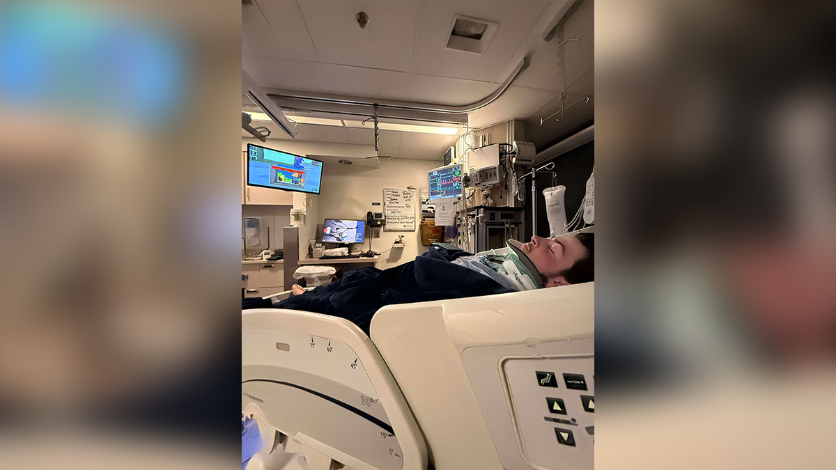 Aiden Sloan in hospital