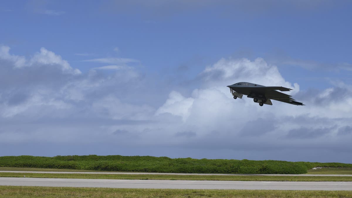 B2 bomber at Diego Garcia