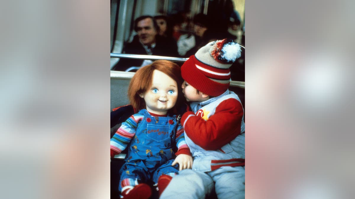 Chucky and Alex Vincent in a secne from "Child's Play."