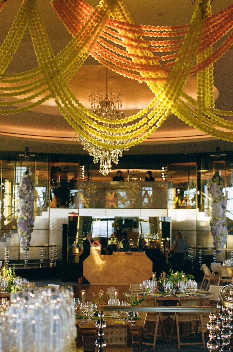 a beautiful room set up for a wedding