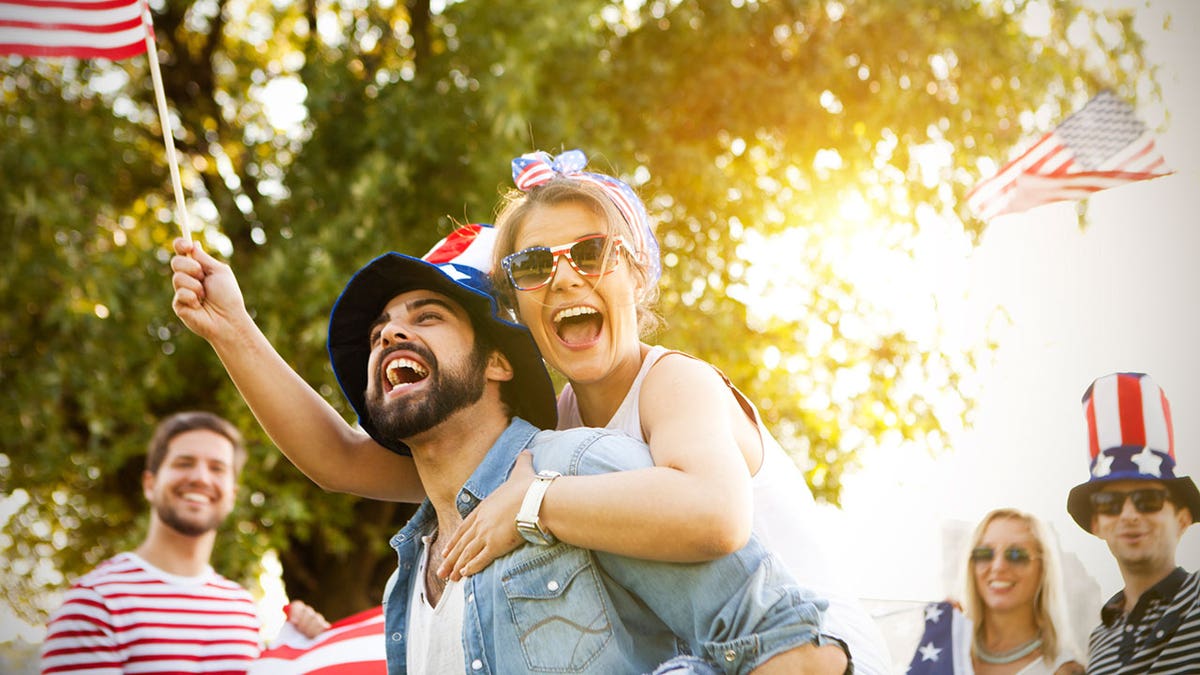 fourth of july revelers,