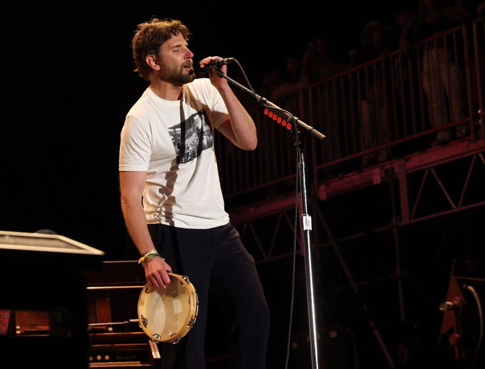 napa, california may 25 bradley cooper performs with peal jam onstage during 2024 bottlerock napa valley at napa valley expo on may 25, 2024 in napa, california photo by kevin mazurwireimage