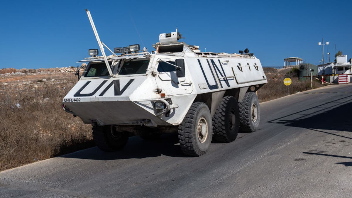 UN armored vehicle in Lebanon