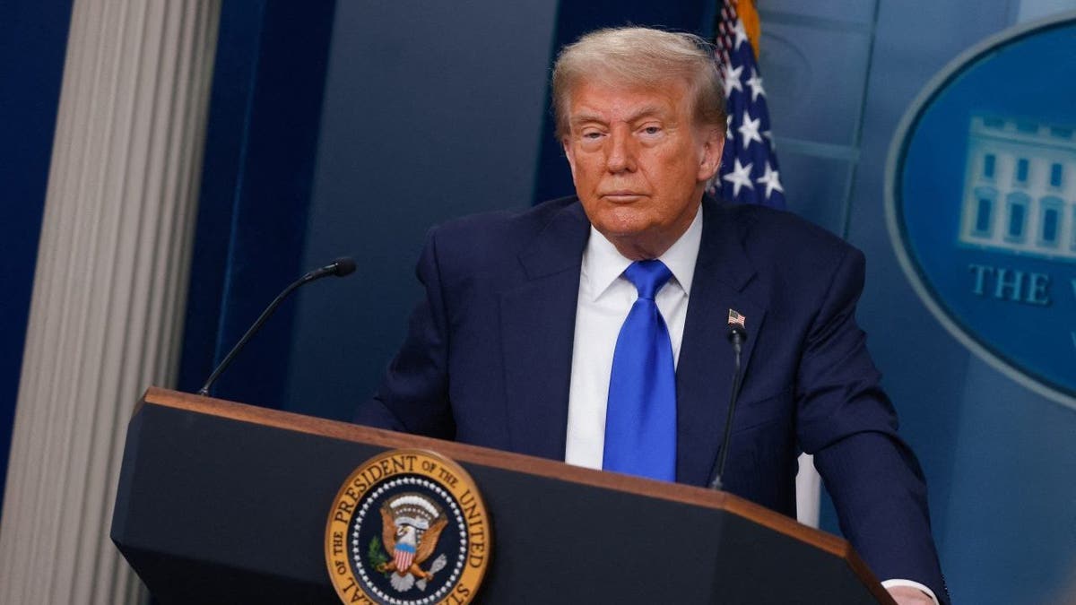 Trump at podium