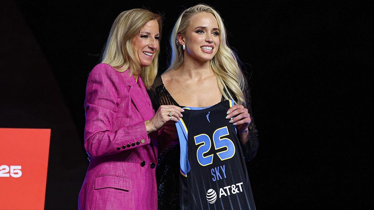 Hailey Van Lith with Kathy Engelbert