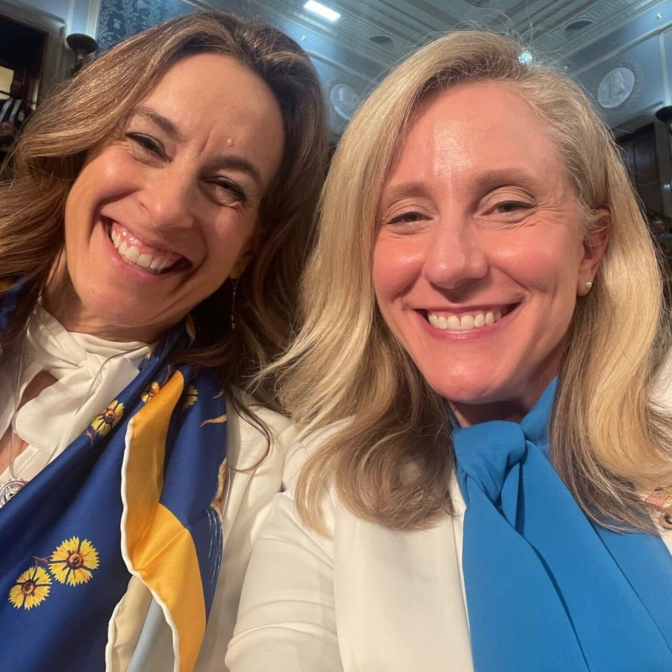 a selfie of abigail spanberger and mikie sherrill