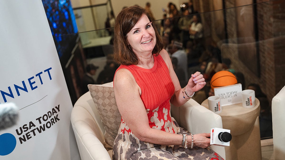 Nancy Armour at the WNBA Draft watch party