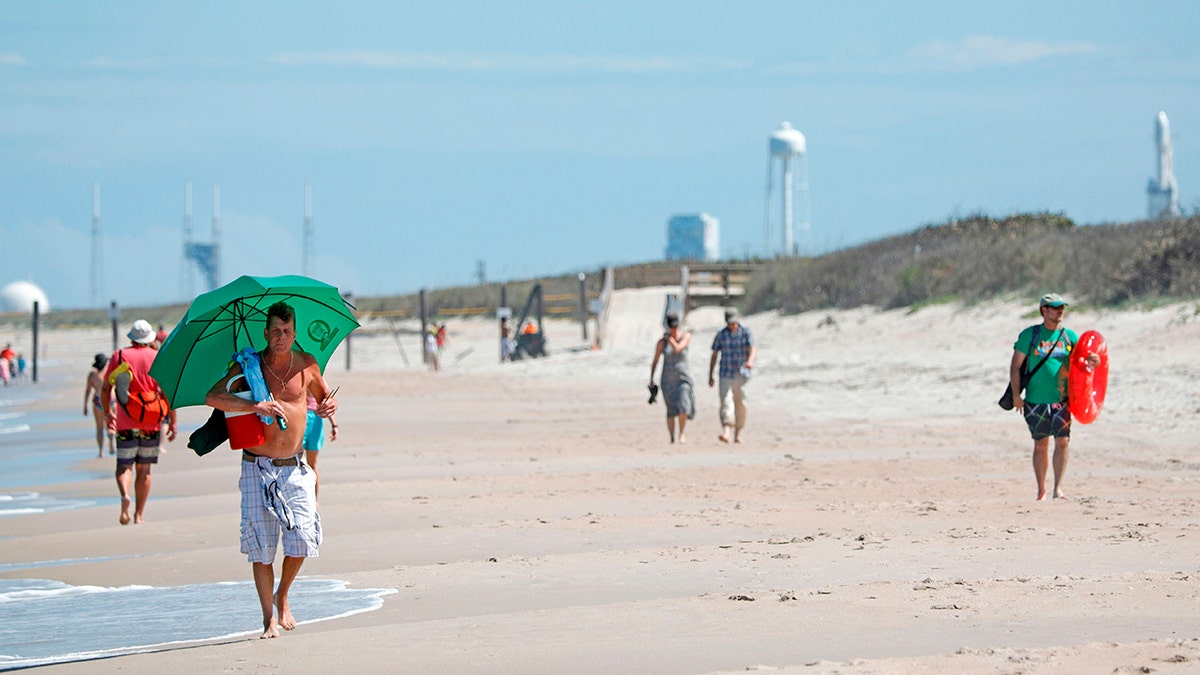 Florida beachgoers on the Space Coast