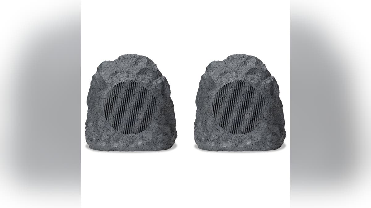 Pick speakers that blend in easily with your landscaping.