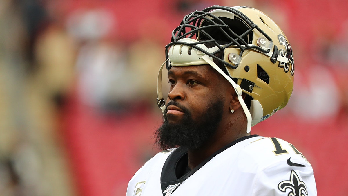Terron Armstead with Saints