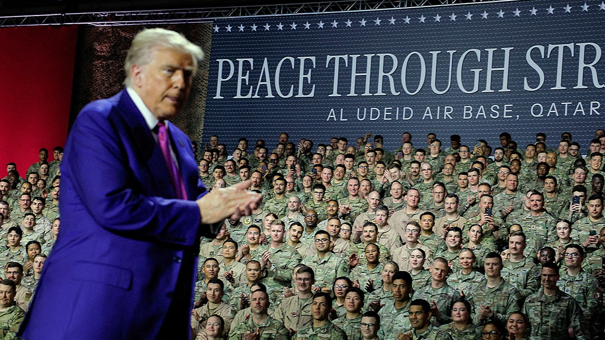 Trump at Al Udeid air base in Qatar