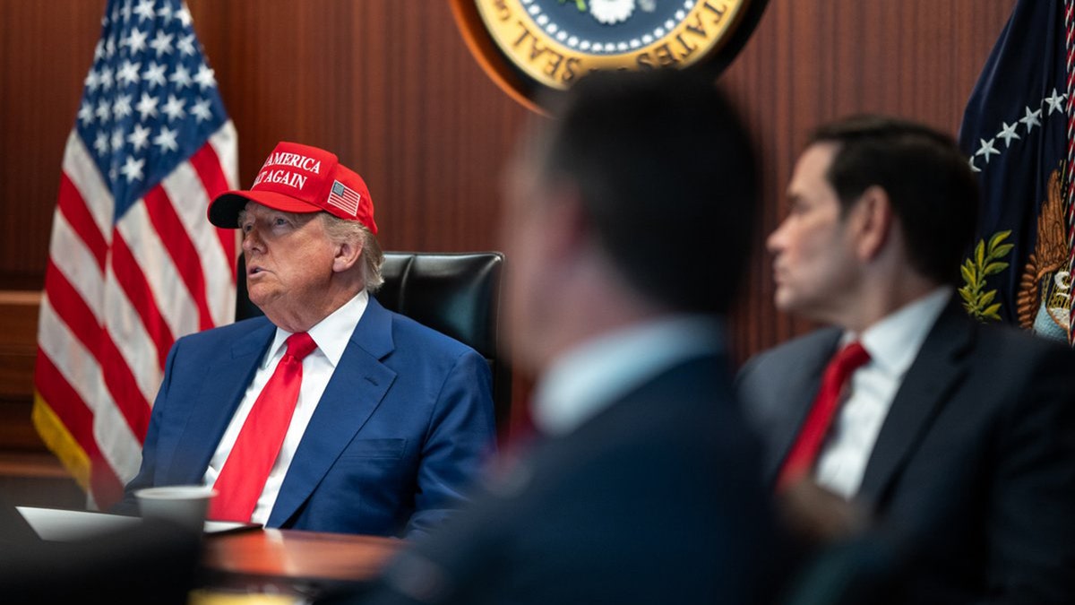 President Donald J. Trump in The Situation Room, June 21, 2025