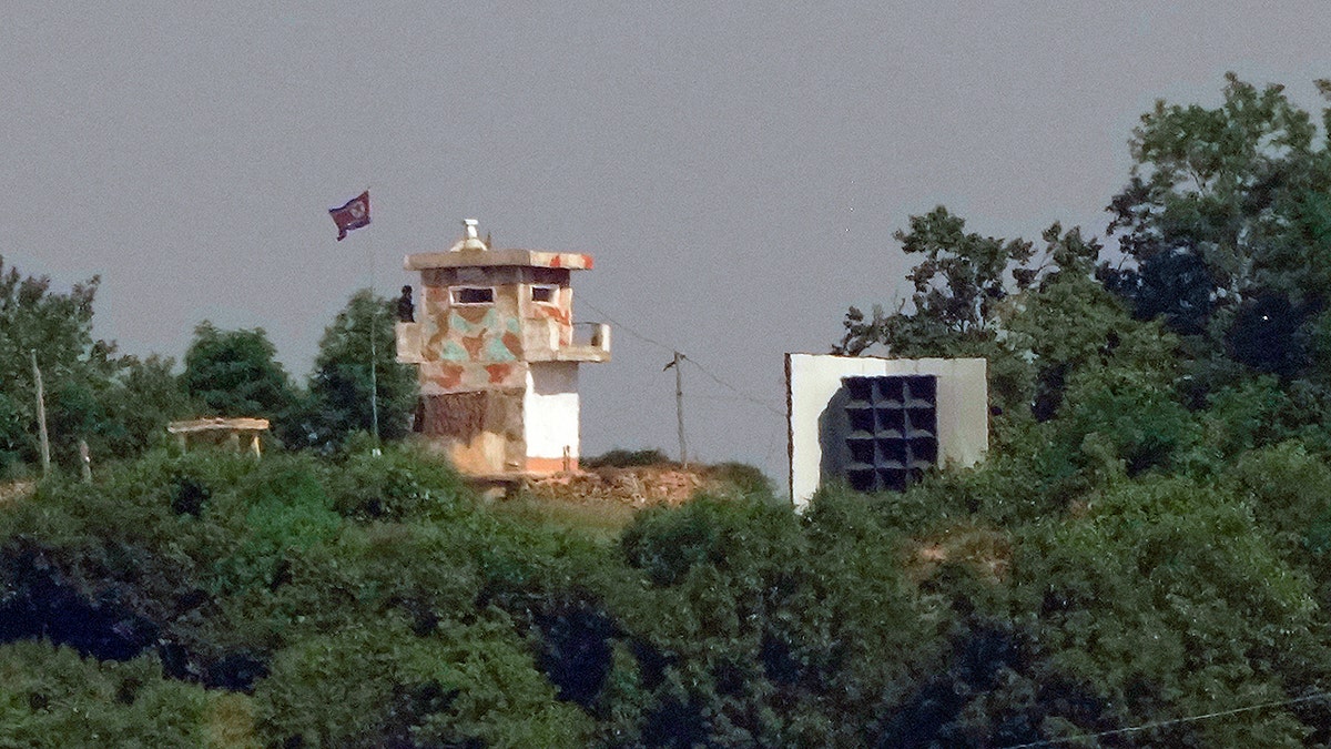 North Korean military guard post