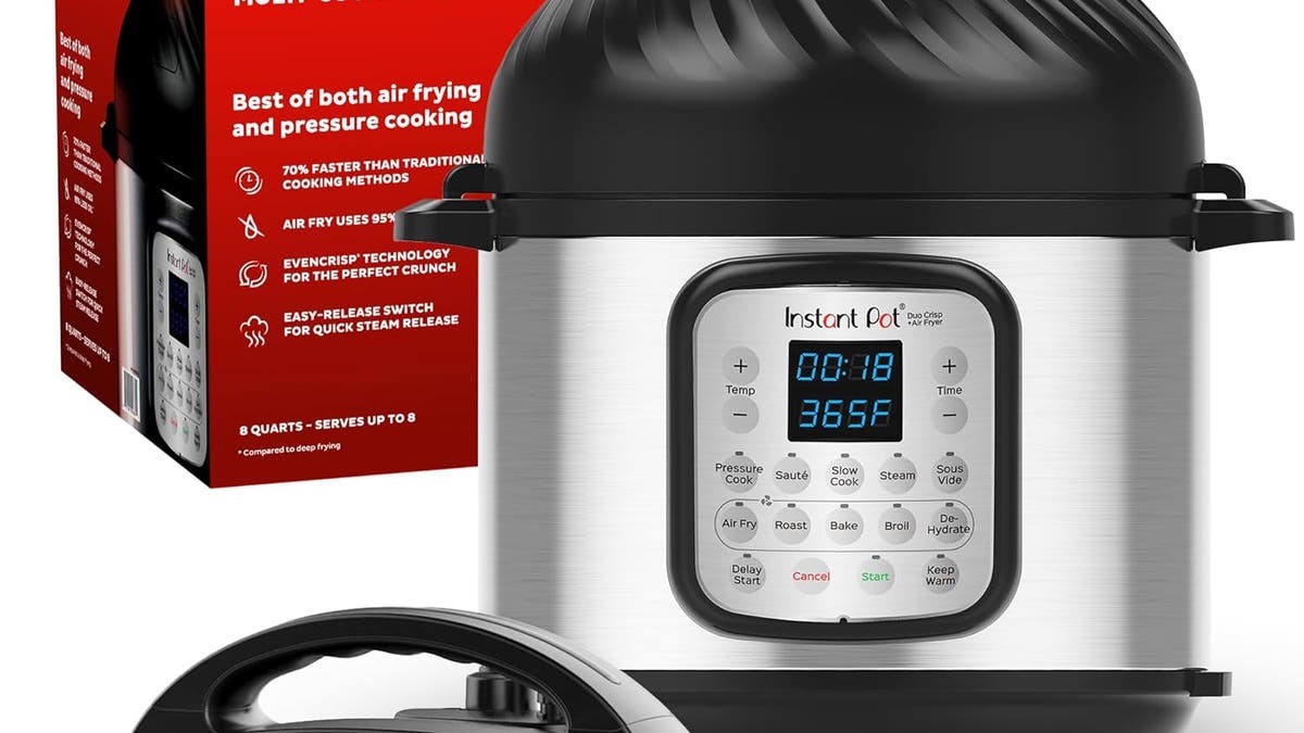 Pressure cook and air fry with the same appliance.