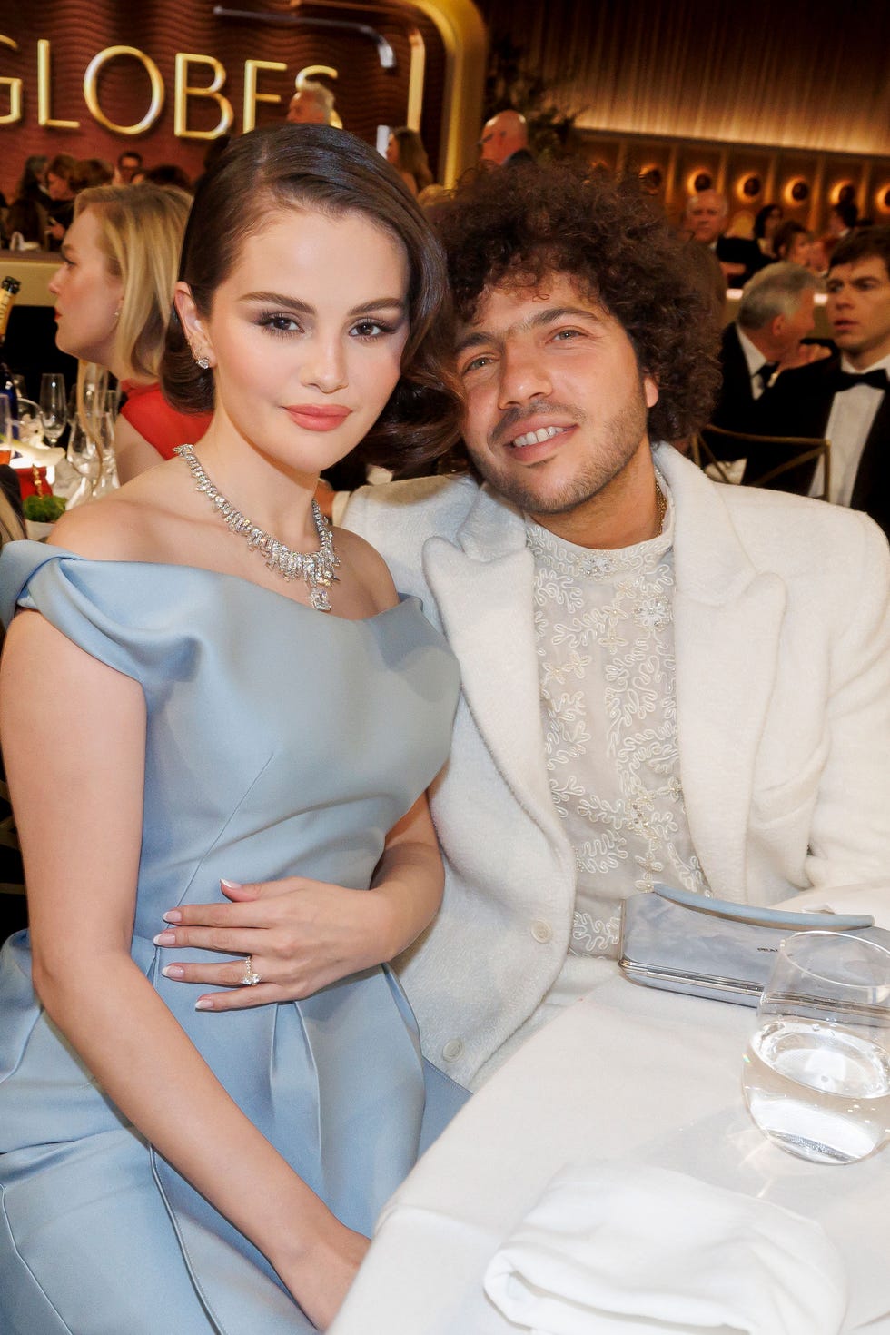 celebrities attending an award ceremony seated together