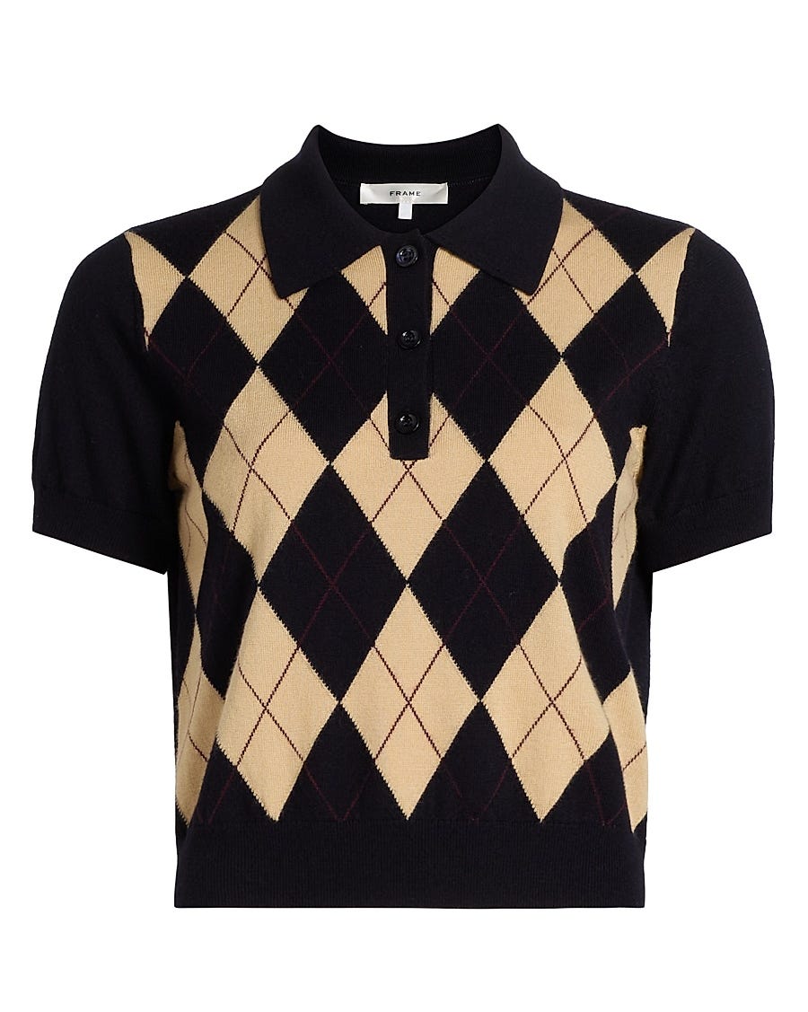 The Argyle Wool Polo Sweater