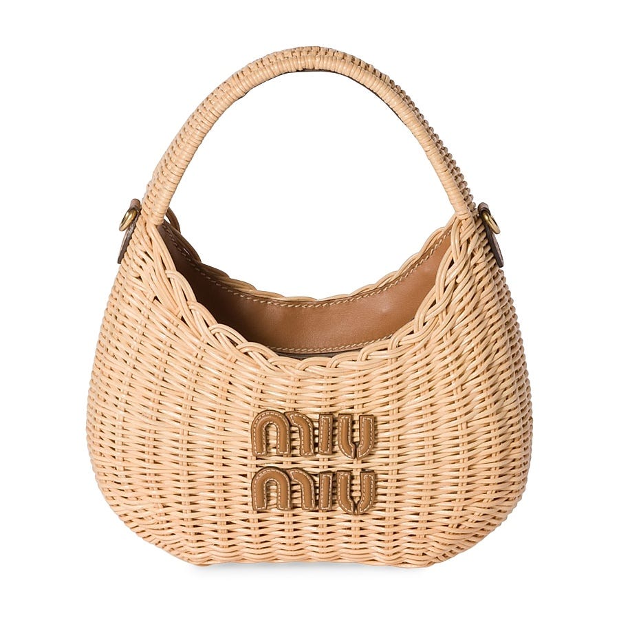 Wander Wicker Top Handle Bag