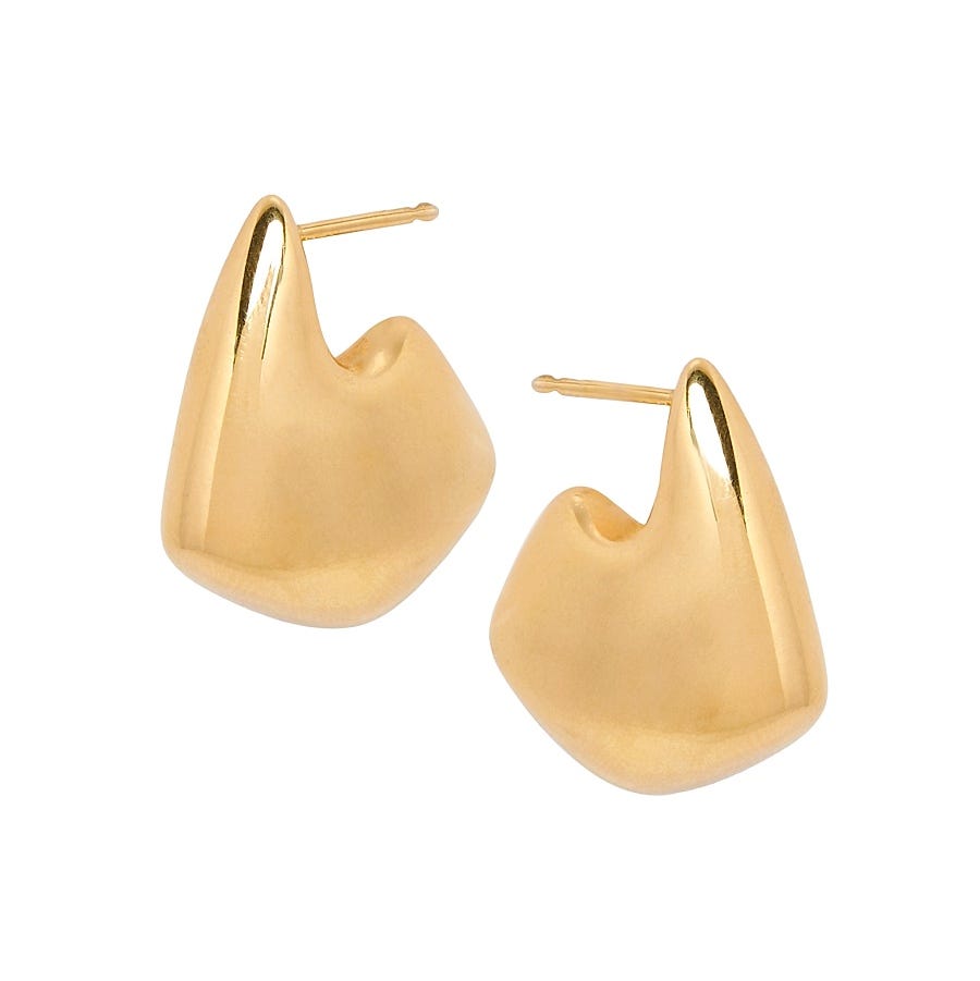 Gold-Plated Geometric Earrings