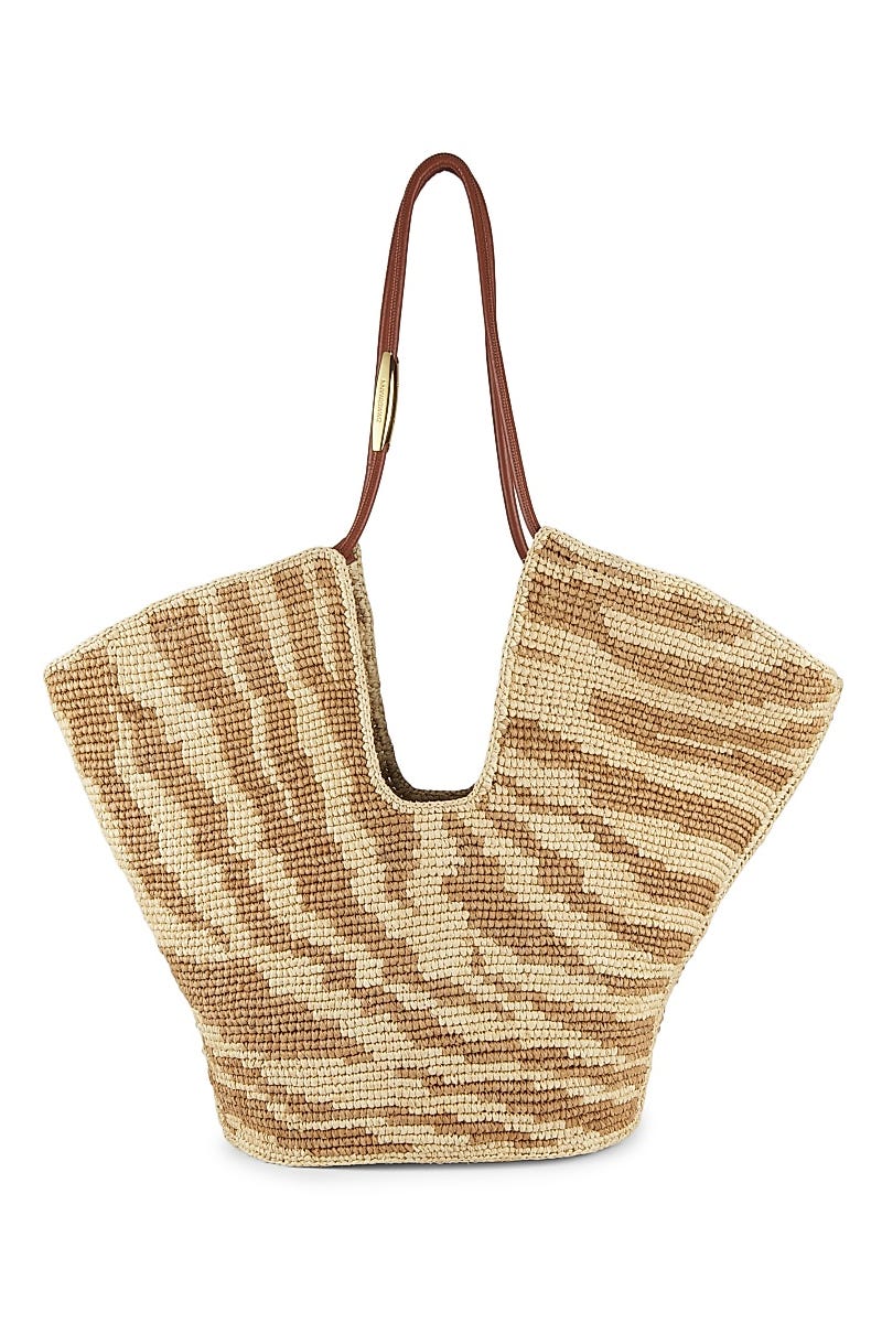 Goldentime Raffia Tote Bag