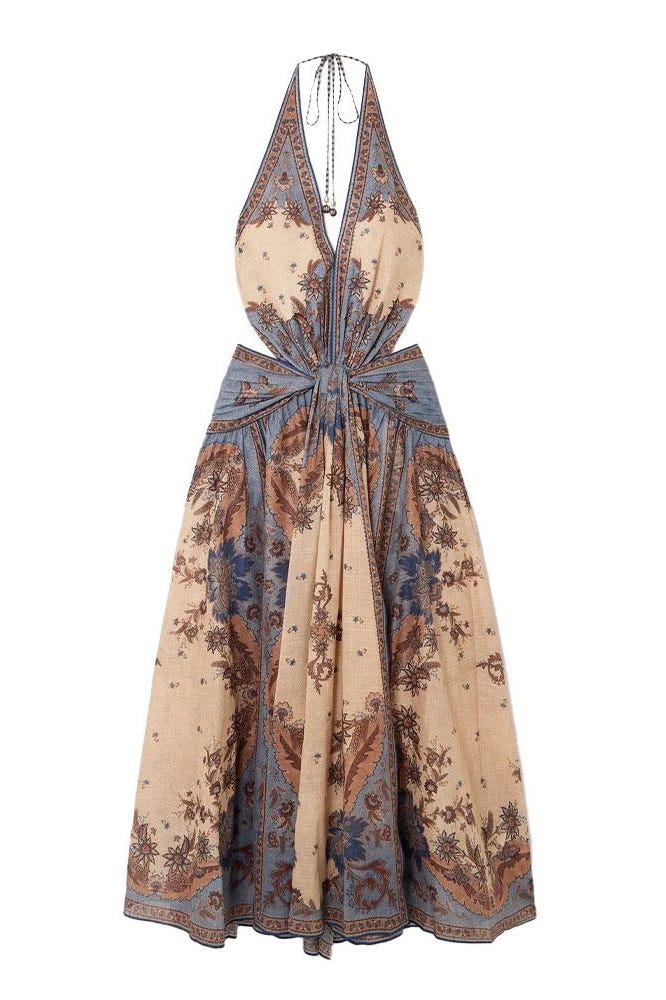 Cotton Halter Maxi Dress