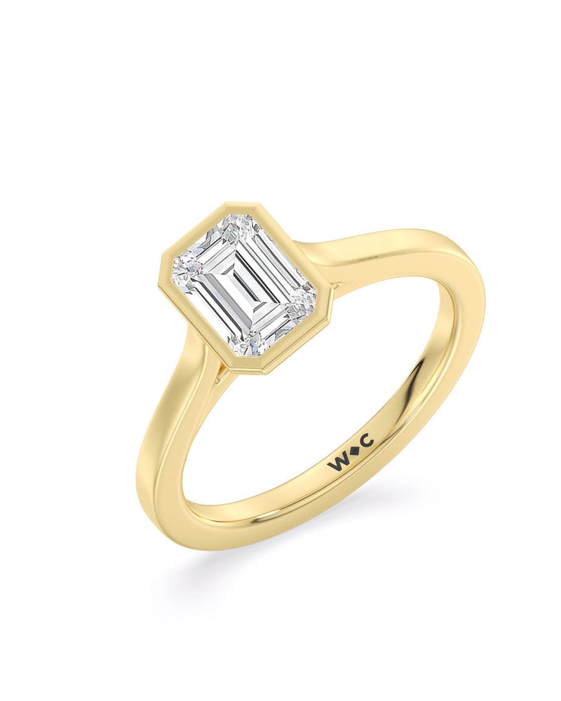 Fine Bezel Solitaire Engagement Ring
