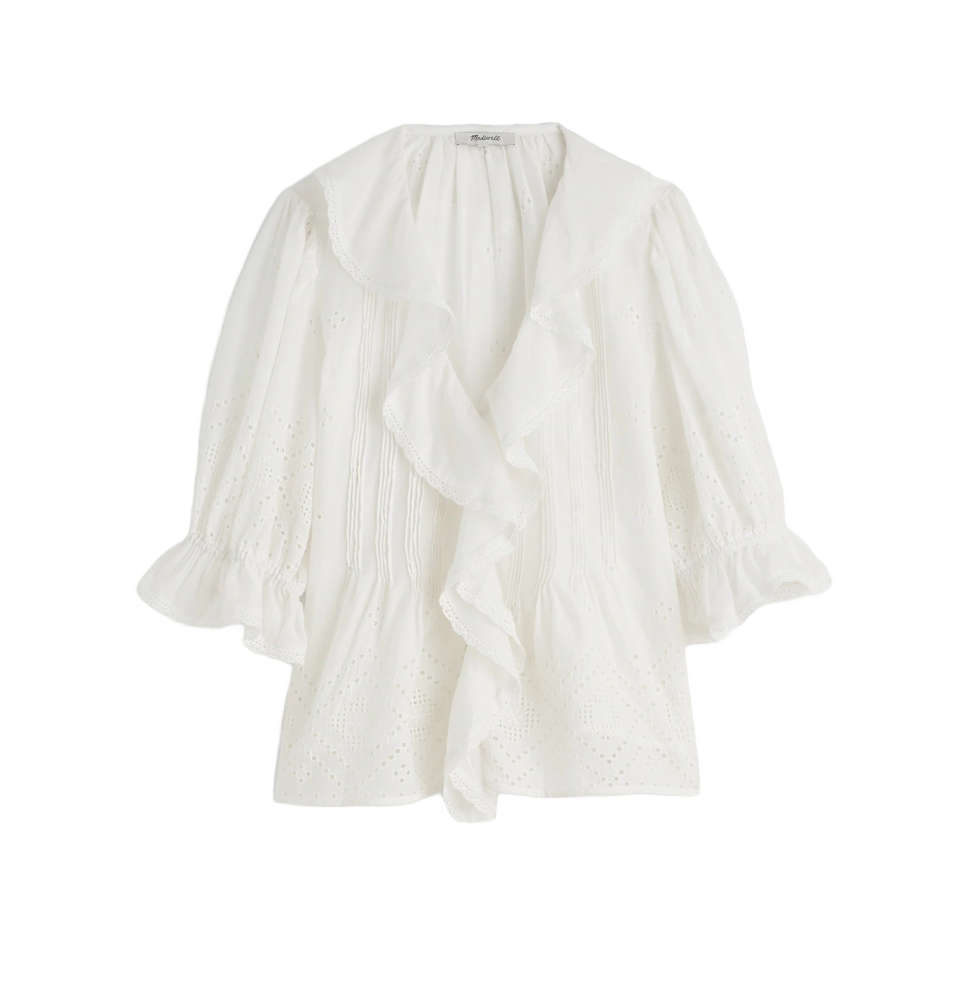 Ruffled Puff-Sleeve Top