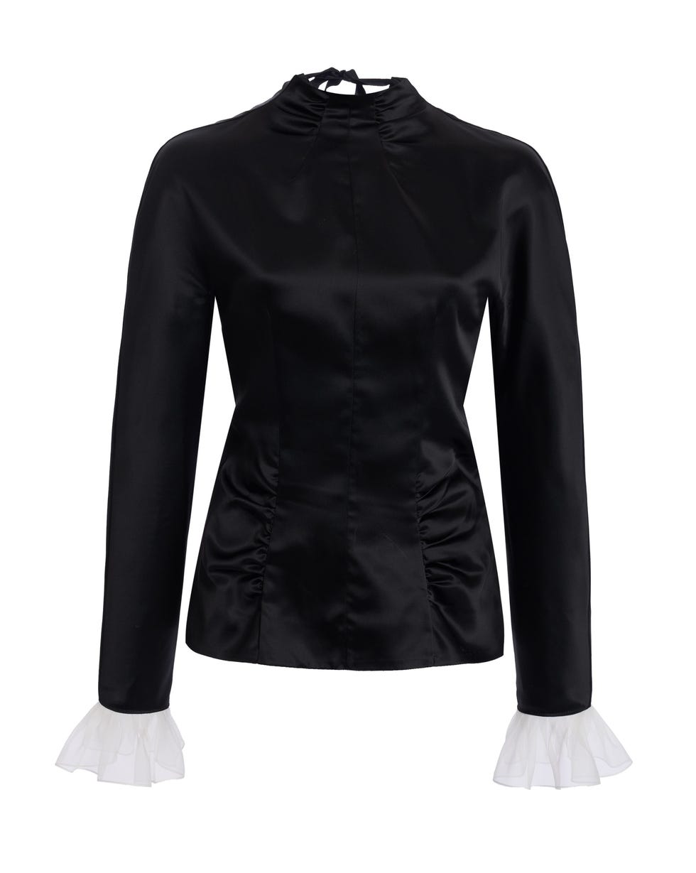 Ruched Sateen Top