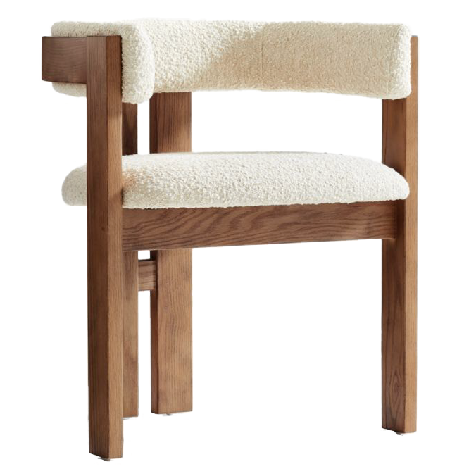 Ceremonie Natural Boucle Dining Armchair