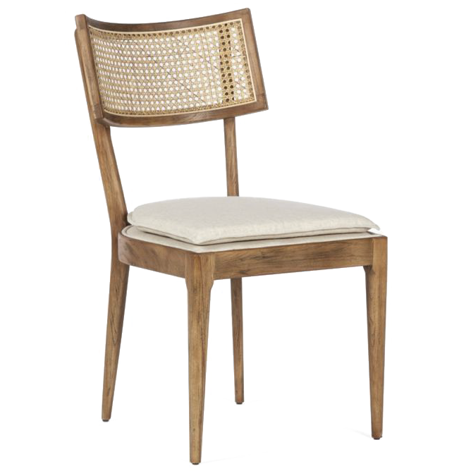 Libby Light Brown Wood and Natural Cane Dining Chair