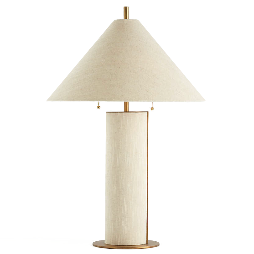 Remi Natural Linen Table Lamp 31.7”