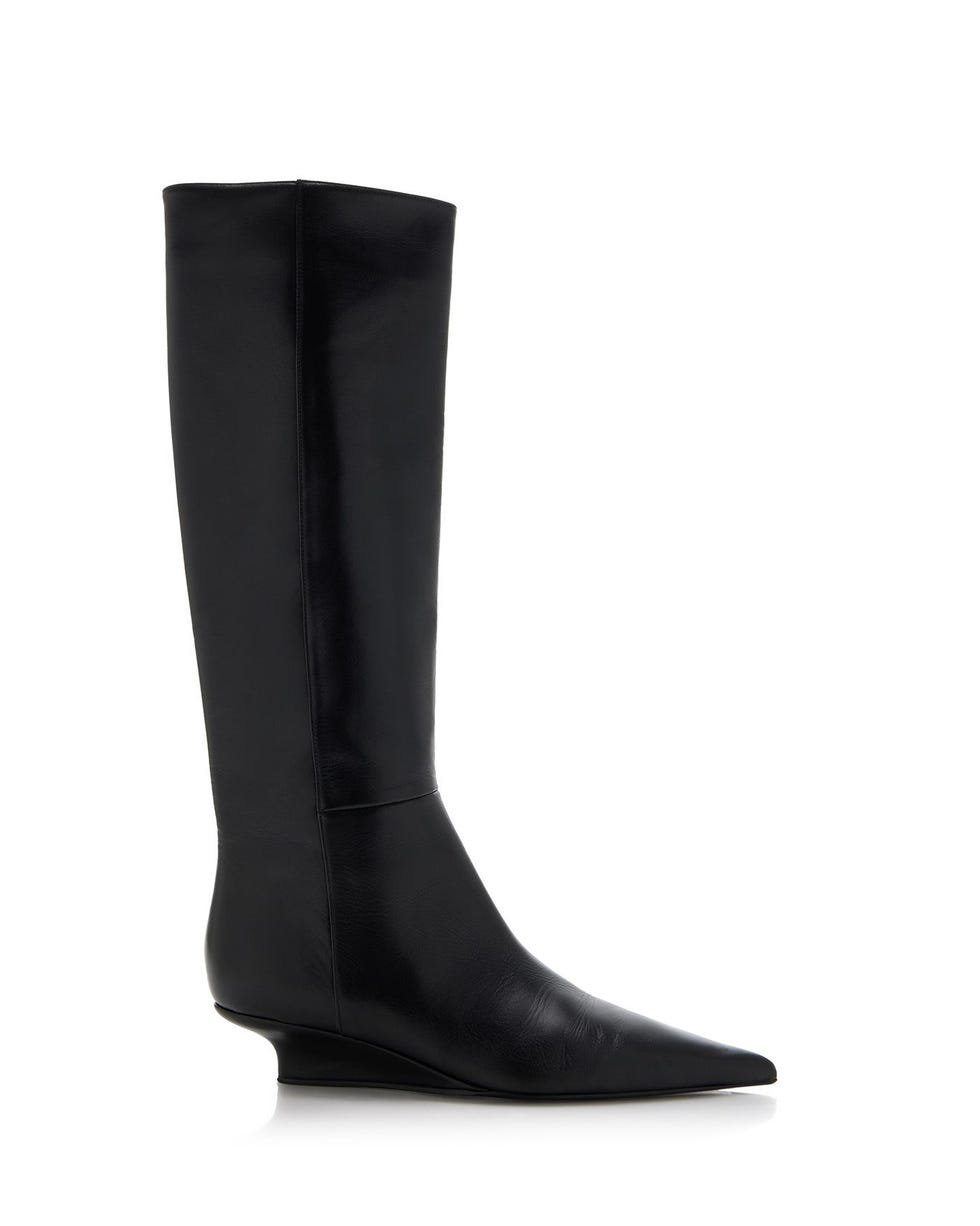 Illusion Leather Knee Boots