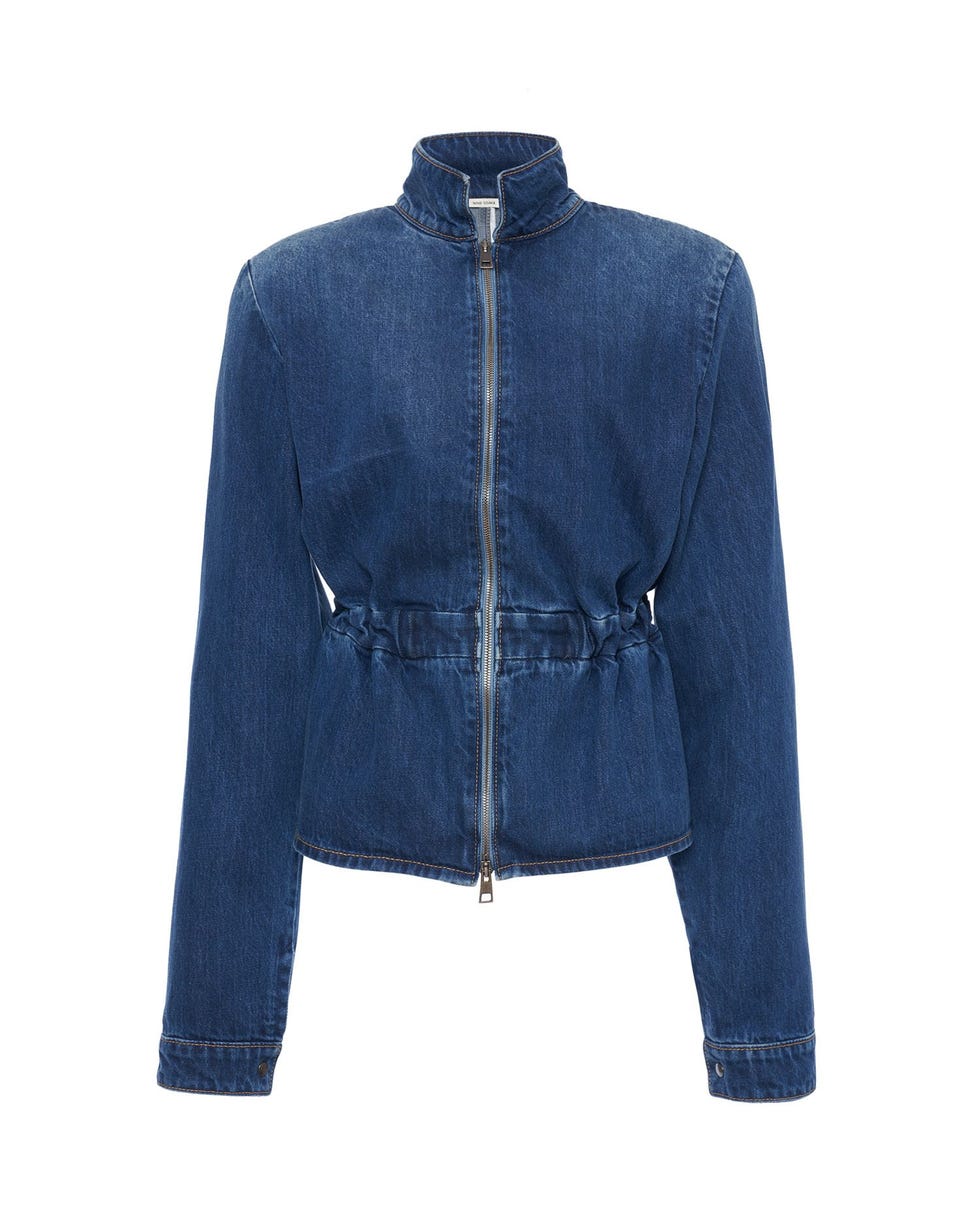 Peplum Cotton Bomber Jacket