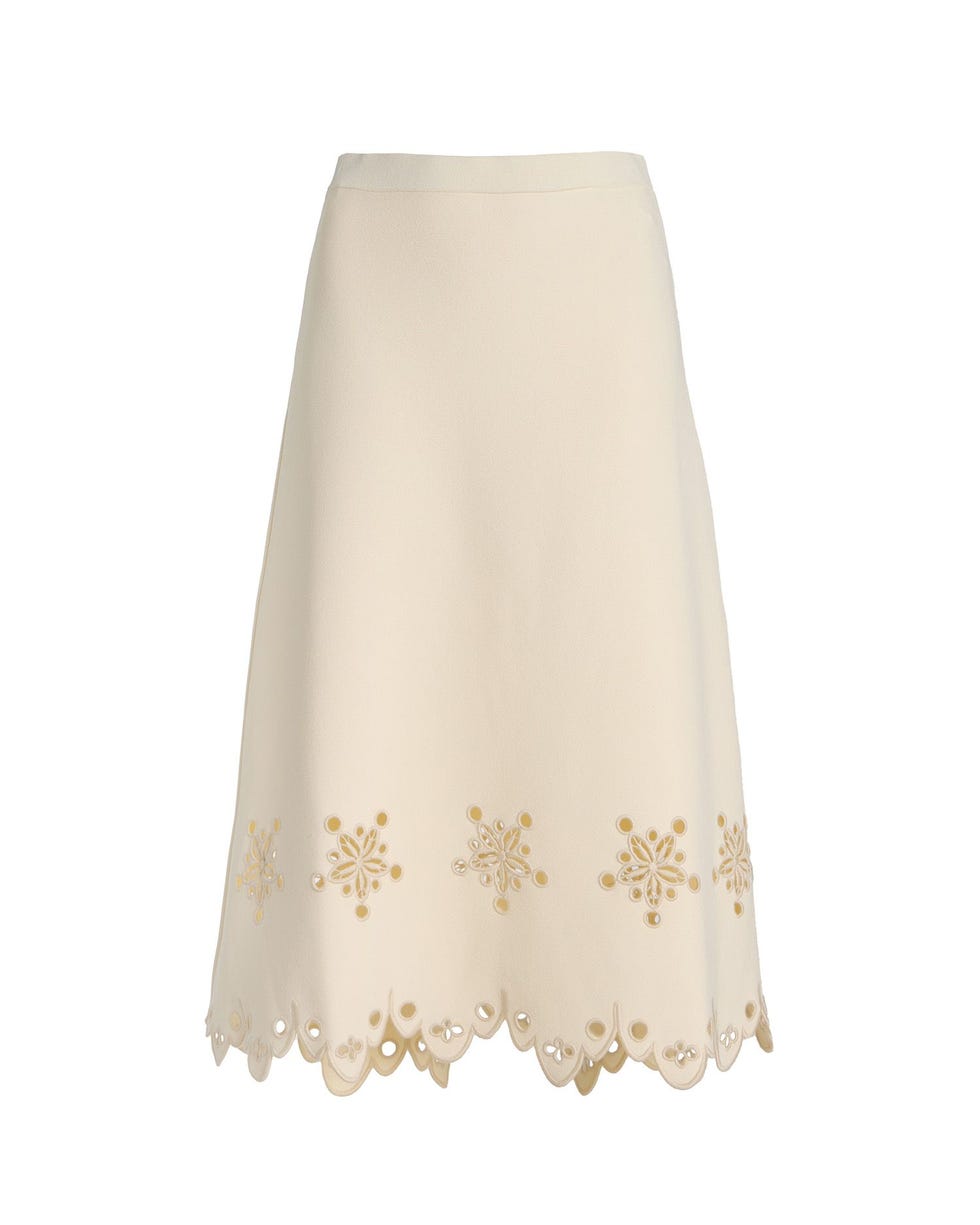Melly Embroidered Knit Midi Skirt