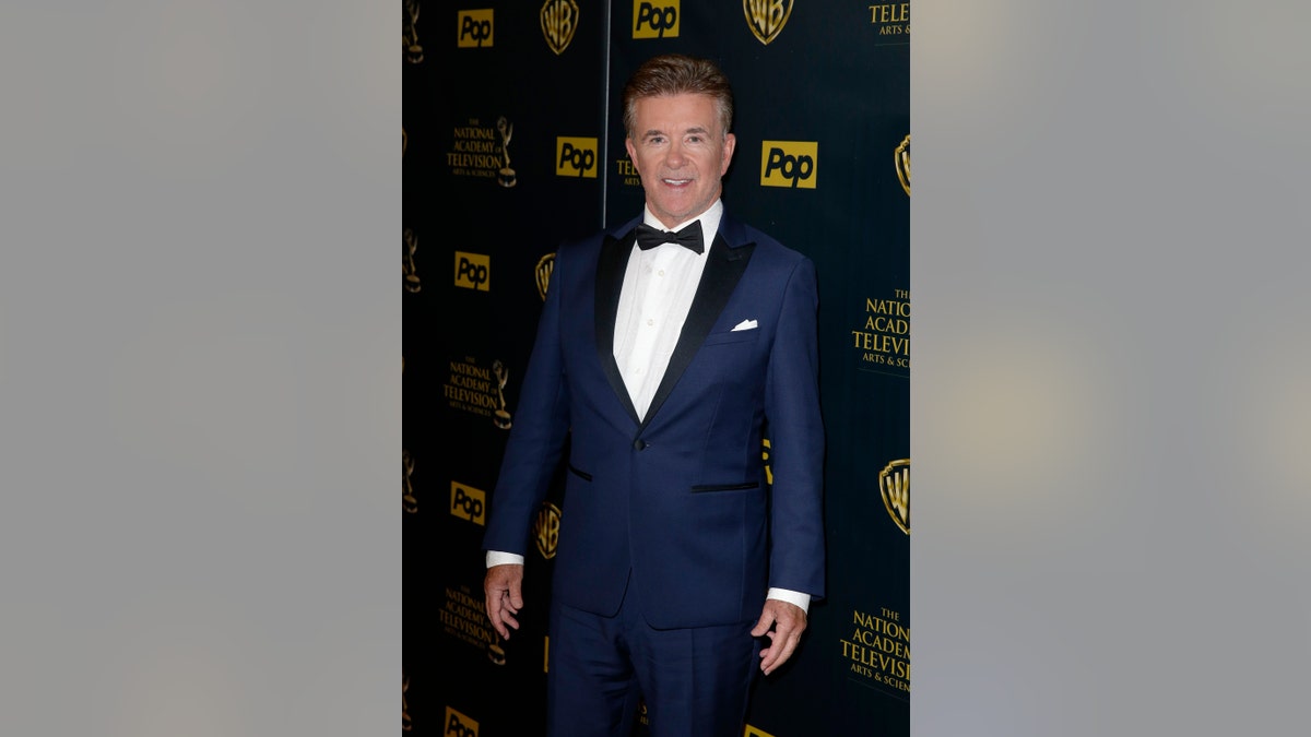 Actor Alan Thicke poses backstage at the 42nd Annual Daytime Emmy Awards in Burbank, California April 26, 2015. REUTERS/Patrick T. Fallon - RTX1AE3D