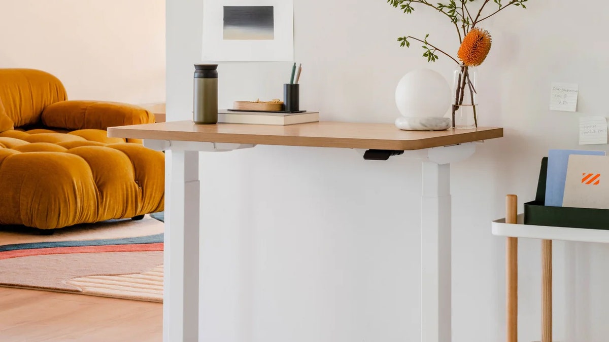 This desk features a sturdy build and a quiet motor. 