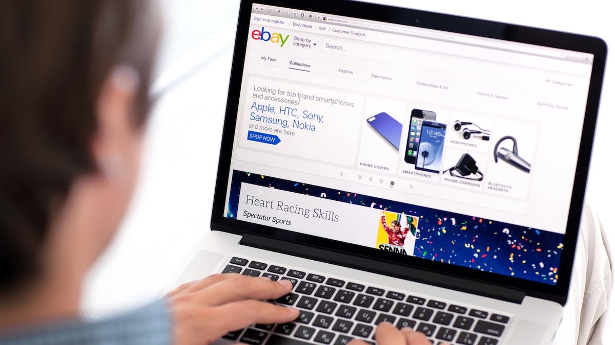 man on eBay website