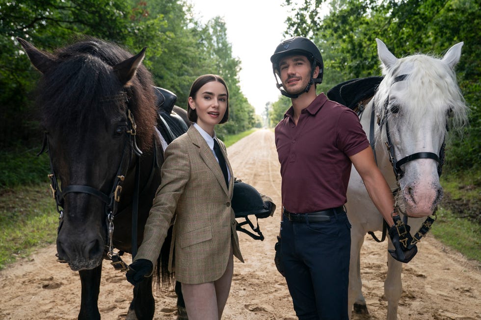 emily in paris. (l to r) lily collins as emily, eugenio franceschini as marcello in emily in paris. cr. caroline dubois/netflix © 2025