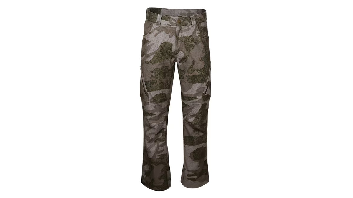 Get six pockets in these water-wicking, quiet hunting pants. 