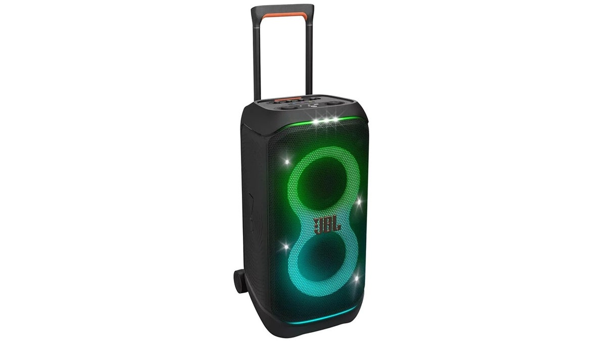 Get the party started with this powerful speaker that can work as a karaoke machine too.