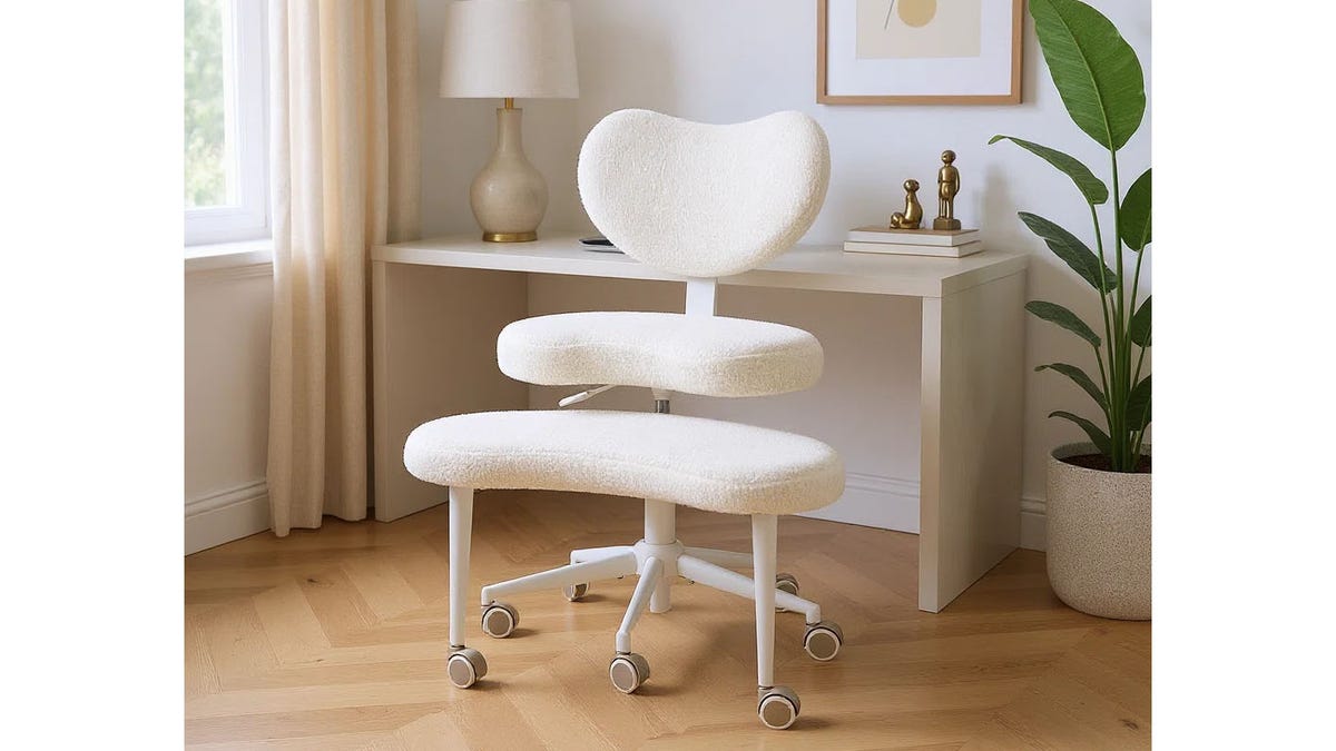 Try this meditation chair if you like sitting cross-legged at your desk.